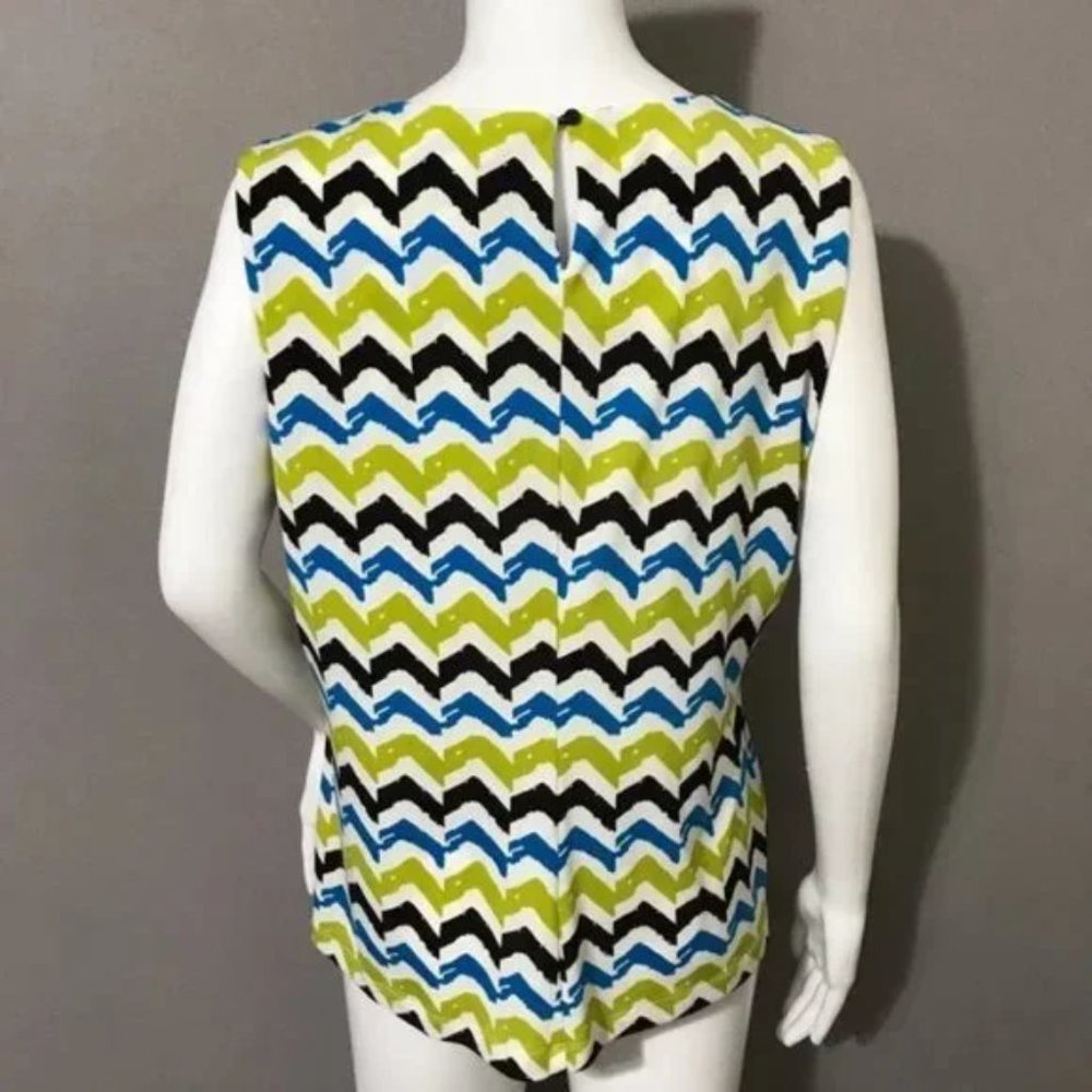 Calvin Klein Zig Zag Print Multicolored Sleeveles… - image 7